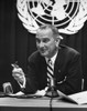 Lyndon Baines Johnson /N(1908-1973). 36Th President Of The United States. Johnson While A U.S. Senator In 1958 At A United Nations Press Conference On The Peaceful Use Of Outer Space. Poster Print by Granger Collection - Item # VARGRC0001649