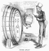 Whiskey Ring Cartoon, 1876. /N'Probe Away!' American Cartoon By Thomas Nast, 1876, On The Continuing Investigation Of Members Of The 'Whiskey Ring.' Poster Print by Granger Collection - Item # VARGRC0091943