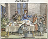 Table Manners, C1540. /N'Ein Tischzucht.' A German Family At The Dinner Table. Woodcut By George Pencz, C1540. Poster Print by Granger Collection - Item # VARGRC0395105