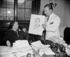 Hattie Caraway (1878-1950). /Namerican Senator From Arkansas. Artist Edward Solto Presents Hattie Caraway With Her Official Reelection Campaign Picture, 13 June 1938. Poster Print by Granger Collection - Item # VARGRC0125566