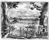 Fur Trade: Beavers, 1728. /Ncanadian Native Americans Hunting Beavers. Copper Engraving, 1728. Poster Print by Granger Collection - Item # VARGRC0029654