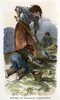 Potato Famine. /Nsearching For Potatoes In A Stubble Field In Ireland In The Aftermath Of The Great Potato Famine Of 1846-47. Contemporary Color Engraving. Poster Print by Granger Collection - Item # VARGRC0008070