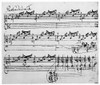 Bach: Manuscript, 1720. /Nautograph Manuscript Page Of Johann Sebastian Bach'S 'Clavierb�chlein Vor Wilhelm Friedrich Bach,' 1720. Poster Print by Granger Collection - Item # VARGRC0001269