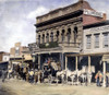 Stagecoach, C1866. /Nwells, Fargo & Co.'S Express Office, C Street, Virginia City, Nevada, C1866. Oil Over A Photograph. Poster Print by Granger Collection - Item # VARGRC0078728