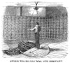 Winemaking: Vault, 1866. /N'Lowering Wine Into Cold Vault, After Fermentation,' At The Longworth Winery In Ohio. Engraving, American, 1866. Poster Print by Granger Collection - Item # VARGRC0266704