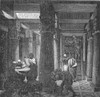 Alexandria: Library. /Nreconstruction Of A Hall In The Great Library In Alexandria, Egypt, Founded At The Beginning Of The 3Rd Century B.C. Wood Engraving, German, 19Th Century. Poster Print by Granger Collection - Item # VARGRC0064930