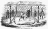 Sumo Wrestling, 1853. /N'The Wresting Tent. - A Japanese National Sport.' Japanese Sumo Wrestlers. Wood Engraving, 1853, From An English Newspaper. Poster Print by Granger Collection - Item # VARGRC0029774