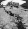 San Francisco Earthquake. /Na Cracked Cobblestone Street By The Waterfront, Following The Earthquake Of 18 April 1906. Stereograph, 1906. Poster Print by Granger Collection - Item # VARGRC0119562