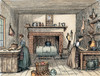 Kitchen, 19Th Century. /Nwood Engraving, American, Early 19Th Century. Poster Print by Granger Collection - Item # VARGRC0078671