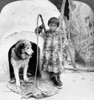 World'S Fair: Eskimos. /Nan Eskimo Boy And His Dog Standing Outside An Artificial Igloo At The World'S Fair, St. Louis, Missouri, U.S.A. Stereograph, C1904. Poster Print by Granger Collection - Item # VARGRC0121912