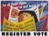 Voter Registration Poster. /Na Congress Of Industrial Organization Sponsored Voter Registration Poster By Ben Shahn, 1946. Poster Print by Granger Collection - Item # VARGRC0077664