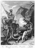 Saint George & The Dragon. /Nsaint George And The Dragon. Steel Engraving, German, 19Th Century. Poster Print by Granger Collection - Item # VARGRC0003145
