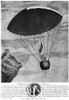 Parachute, 1797./Nandre Jacques Garnerin Making The First Parachute Descent From A Balloon, While Over Paris, In 1797. Contemporary French Engraving. Poster Print by Granger Collection - Item # VARGRC0000540