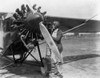 Ruth Elder (1902-1977)./Namerican Aviatrix. Inspecting The Wright Whirlwind Motor Of Her Stinson Monoplane. Poster Print by Granger Collection - Item # VARGRC0016371