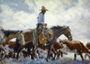 Koerner: Cowboy, 1920. /N'Stray Man Heads Home.' Oil Painting By W.H.D. Koener, 1920. Poster Print by Granger Collection - Item # VARGRC0120138