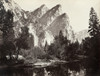 Yosemite: Three Brothers. /Nview Of Stream And Trees With The Three Brothers Mountain Peaks In The Background, Yosemite National Park, California. Photograph By Carleton E. Watkins, C1865. Poster Print by Granger Collection - Item # VARGRC0129752