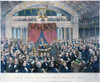 Daniel Webster (1782-1852). /Namerican Lawyer And Statesman. Addressing The United States Senate In The Great Debate On The Constitution And The Union, 1850. American Lithograph, 1860. Poster Print by Granger Collection - Item # VARGRC0011153
