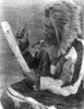 Alaska: Eskimo Man, C1929. /Na Seated Eskimo Man Carving An Ivory Tusk, Nunivak Island, Alaska. Photographed By Edward S. Curtis, C1929. Poster Print by Granger Collection - Item # VARGRC0121587