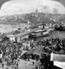 Turkey: Istanbul, C1913. /Ncrowds Of Pedestrians Crossing The Galata Bridge Over The Golden Horn In Istanbul, Turkey. Stereograph, C1913. Poster Print by Granger Collection - Item # VARGRC0130895