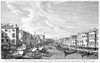 Venice: Grand Canal, 1742. /Nthe Grand Canal In Venice, Italy, Looking Southwest From The Rialto Bridge To The Palazzo Foscari. Line Engraving, 1742, By Antonio Visentini After Canaletto. Poster Print by Granger Collection - Item # VARGRC0087376