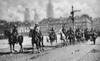Wwi: Rouen, C1914. /Nfrench Chasseurs Passing Through Rouen, France, On Their Way Back From Battle In Tournai, Belgium. Photograph, C1914. Poster Print by Granger Collection - Item # VARGRC0370498