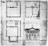 University Of Virginia. /Nplans For Two Pavilions At The University Of Virginia At Charlottesville, Early 19Th Century. Poster Print by Granger Collection - Item # VARGRC0113562