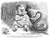 Civil War Cartoon, 1861. /Nengland, Embodied By Infant John Bull, Feeds Money To The Rebellious American South. Cartoon From A Northern American Newspaper, 1861. Poster Print by Granger Collection - Item # VARGRC0054771