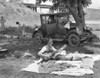 Roadside Camp, 1939. /Nmigrant Worker Playing His Guitar At A Roadside Camp For Migrant Workers, Lincoln County, Oklahoma. Photograph By Russell Lee, 1939. Poster Print by Granger Collection - Item # VARGRC0016774