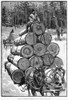 Wisconsin: Lumbering, 1885. /N'Logging In Northern Wisconsin.' Wood Engraving, American, 1885, After A Drawing By Thure De Thulstrup. Poster Print by Granger Collection - Item # VARGRC0088302