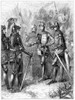 Henry V At Agincourt, 1415. /Nking Henry V Of England On The Field Of Agincourt, Ocotber 1415, Just Before Battle. Wood Engraving, English, 19Th Century. Poster Print by Granger Collection - Item # VARGRC0042501