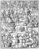Queen Elizabeth I, 1575. /Nqueen Elizabeth I At A Royal Picnic. Woodcut From George Turberville'S 'Booke Of Hunting,' 1575. Poster Print by Granger Collection - Item # VARGRC0035573