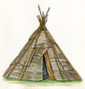Native American Wigwam. /Nthe Conical Wigwam Of The Ojibwa Native Americans, Consisting Of A Framework Of Poles Covered With Sheets Of Birch Bark. Drawing By C.W. Jefferys. Poster Print by Granger Collection - Item # VARGRC0057659