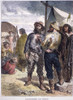 Backwoodsmen & Native Americans. /Nwood Engraving, Late 19Th Century. Poster Print by Granger Collection - Item # VARGRC0041290