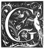 Decorative Initial: G. /Nwoodcut, French, C1880. Poster Print by Granger Collection - Item # VARGRC0080490
