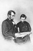 Abraham Lincoln /N(1809-1865). 16Th President Of The United States. Photographed With His Son, Thomas Todd (Tad), By Anthony Berger, 9 February 1864. Poster Print by Granger Collection - Item # VARGRC0013431