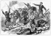Paris Commune, 1871. /N'A La Mort!' Communards Fighting In The Streets During The Paris Commune Of 1871. Wood Engraving From An English Newspaper Of June 1871. Poster Print by Granger Collection - Item # VARGRC0087063