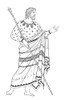 Zeus/Jupiter. /Ngreek And Roman Supreme Ruler Of The Gods. Line Drawing After An Ancient Greek Vase Painting. Poster Print by Granger Collection - Item # VARGRC0269054