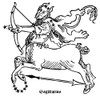Zodiac: Sagittarius, 1482. /Nsagittarius, The Archer. Zodiacal Woodcut From Gaius Julius Hyginus' 'Poeticon Astronomicon,' Venice, Italy, 1482. Poster Print by Granger Collection - Item # VARGRC0059666
