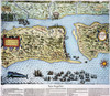 Taking Of St. Augustine. /Nthe Taking Of St. Augustine, Florida, By Sir Francis Drake On 7 June 1586. Colored Engraving, 1588, The Earliest Engraved View Of A U.S. City. Poster Print by Granger Collection - Item # VARGRC0009818