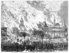 New York City: Fire, 1880. /Nthe Burning Of The Manhattan Market Building In New York City, 8 September 1880. Wood Engraving Form A Contemporary American Newspaper. Poster Print by Granger Collection - Item # VARGRC0065288