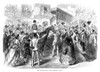 Grand Prix De Paris, 1870. /Nthe Winner Of The Grand Prix De Paris Led To The Weighing Place At Longchamp Racetrack, June 1870. Contemporary English Wood Engraving. Poster Print by Granger Collection - Item # VARGRC0267939