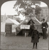 San Francisco Earthquake. /Na Young Girl With Two Men Standing In Front Of The Tent Serving As The Post Office, Following The Earthquake Of 18 April 1906. Stereograph, 1906. Poster Print by Granger Collection - Item # VARGRC0119409