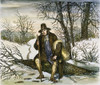Roger Williams(1603-1683). /Namerican Clergyman And Founder Of Rhode Island. Resting On His Journey To Rhode Island In The Winter Of 1635: Colored Engraving, Early 19Th Century. Poster Print by Granger Collection - Item # VARGRC0061881