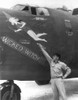 Ww2: U.S. Airplane, 1943. /Nu.S. Marine Corps Airplane; Pilot Points To The Hole Made By A Japanese Shell During The Wake Island Raid. Poster Print by Granger Collection - Item # VARGRC0067534