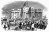 Birkenhead Park, 1847. /Ncrowds At The Entrance To Birkenhead Park, Birkenhead, England, On The Occasion Of Its Opening, 5 April 1847. Contemporary English Wood Engraving. Poster Print by Granger Collection - Item # VARGRC0326740