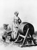 Butter Churn, 1805. /Na Dairymaid Churning Butter. English Aquatint Engraving, 1805. Poster Print by Granger Collection - Item # VARGRC0001573