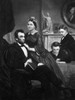 Abraham Lincoln (1809-1865)./N16Th President Of The United States. Lincoln, His Wife Mary Todd, And His Two Sons, Thomas And Robert Todd. Mezzotint. Poster Print by Granger Collection - Item # VARGRC0108910