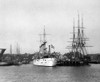 Boston Navy Yard, 1907. /Nthe Newly Built Armored Cruiser Tennessee (Center) At The Boston Navy Yard In 1907. At The Right Is The Frigate Constitution, Built In 1797. Poster Print by Granger Collection - Item # VARGRC0063580