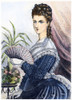 Lady With Fan, C1878. /Nwood Engraving, American, C1878. Poster Print by Granger Collection - Item # VARGRC0097181