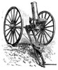 Gatling Gun, 19Th Century. /Nan Improved Version Of Richard Jordan Gatling'S Gun With Drum-Feed Magazine. Line Engraving, Late 19Th Century. Poster Print by Granger Collection - Item # VARGRC0038691